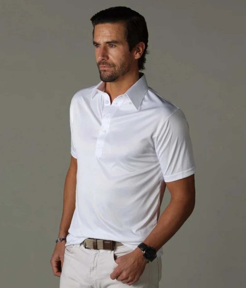 Collars And Co Mens Dress Collar Polo Shirt White Medium Preppy Business Casual